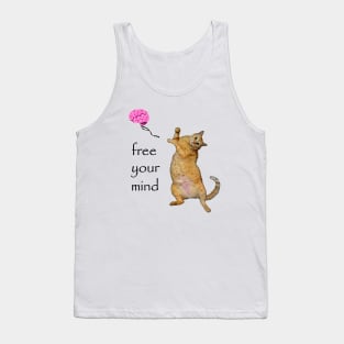 Kitty sets his thoughts free Tank Top